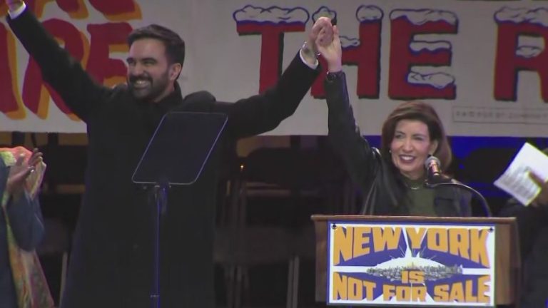 Thousands gather for Zohran Mamdani rally, including Ocasio-Cortez, Sanders