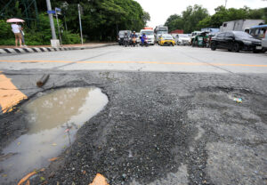 The potholes are winning