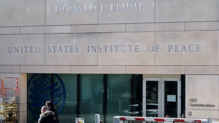 Trump’s name added the US Institute of Peace building